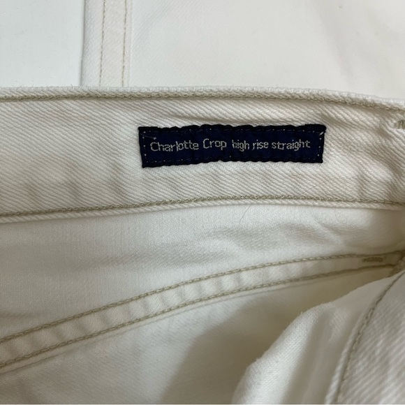 Citizens of Humanity Charlotte Crop High Rise Straight Leg White Jean - Size 29 - Picture 9 of 9